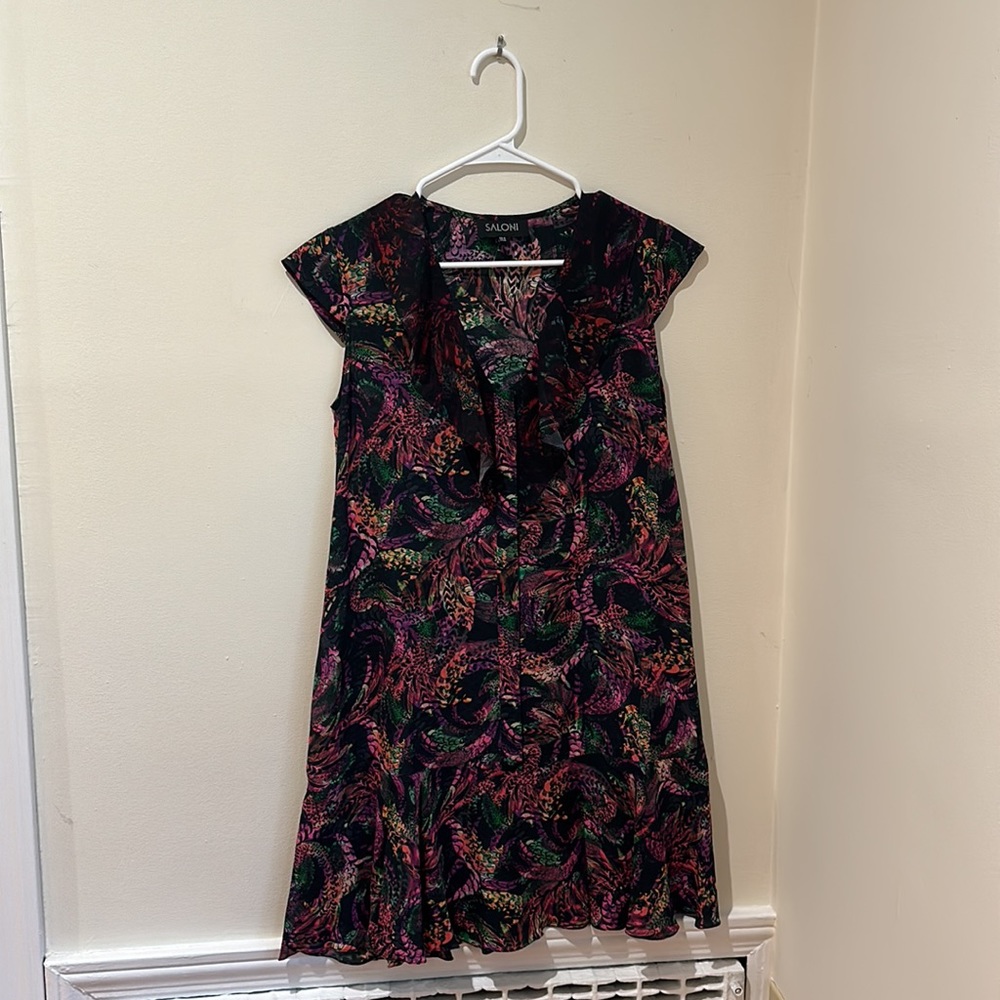 SALONI Katie Women’s 100% Silk Dress Size 0 - Picture 2 of 8
